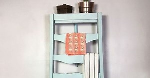 DIY Chair Turned Shelf