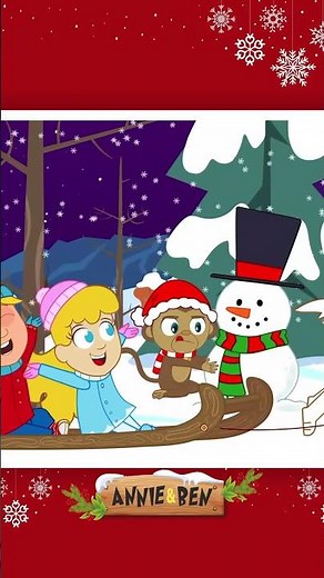 Annie and Ben’s Christmas Snow Day With Friends! ⛄ #shorts #christmassongs #hooplakidz