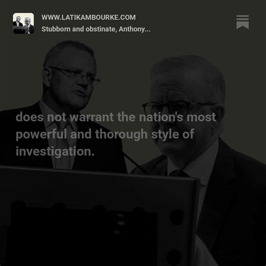 'It is not just a failure of courage and moral clarity; it is also a political dead-end.' Read more: https://latika.me/InnerScoMo | Latika M Bourke