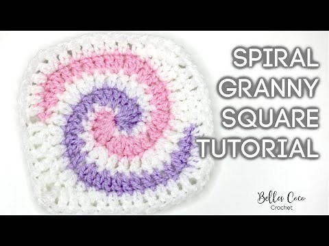 CROCHET: SPIRAL GRANNY SQUARE | Bella Coco Crochet | Easy Crochet Tutorial