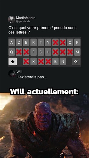 Quel serait votre prénom / pseudo sans ces lettres ? 🤔