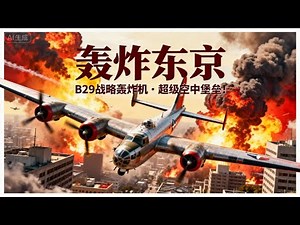 轰炸东京，B 29战略轰炸机，超级空中堡垒！