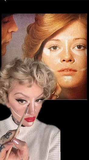 Way Bandy technique for highlighting using pure white! #vintagemakeup #vintagelipstick #makeup #beauty #makeupartist #fashion #mua #makeuplooks #makeuptutorial #cosmetics #erinparsonsmakeup | Erin Parsons Makeup