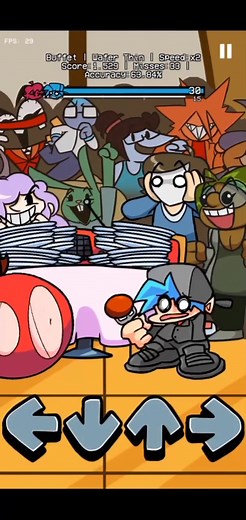 Friday Night Funkin vs Fat Girlfriend Buffet Night Burstin (FNF Mods)