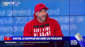 290K views · 7.5K reactions |  "J'aurais aimé inviter Omar Sy ou Camélia Jordana. Ils étaient où ? Est-ce qu'il y a eu un petit mot pour le meurtre d'Eric ou le meurtre lâche de Stéphanie ?" Le rappeur Kaotik réclame que les artistes influents s'engagent aussi pour la police | BFMTV | Facebook