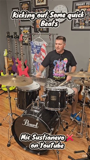 Kicking out Some Quick Beats #youtube #youtubeshorts #music #80srock #drumming #drummer #drumsrock