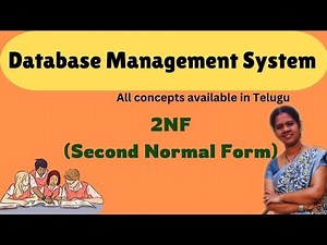 2NF(second normal form) in normalization || DBMS IN TELUGU