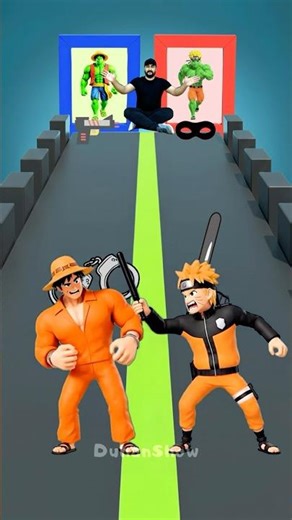 POV 👮🏻‍♀️ Luffy and Naruto in the Justice Run! 116% #animation