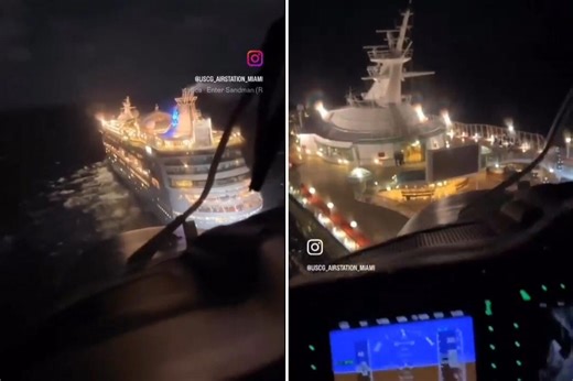 Video of a dramatic Coast Guard rescue shows what happens if there's an emergency on a cruise ship 40 miles offshore
