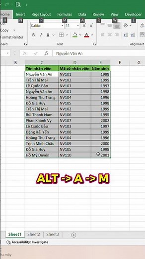Cách lọc cách dữ liệu trùng nhau trong Excel