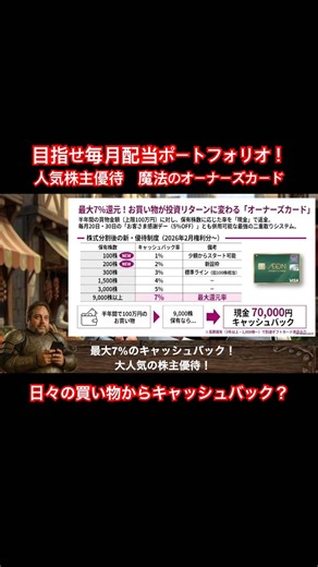 イオンの優待。魔法のオーナーズカード🪪 #AI#日本株#事業内容#投資#株主優待