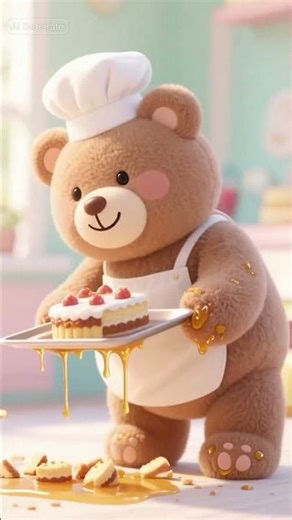 Cute Teddy Bear Baking Honey Cakes 🍯🐻 | Baby Cartoon Animation