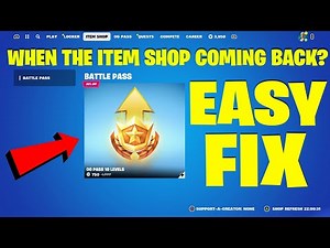 How to Fix the Item Shop FAST in Fortnite! When is the item shop coming back? (EASY FIX)