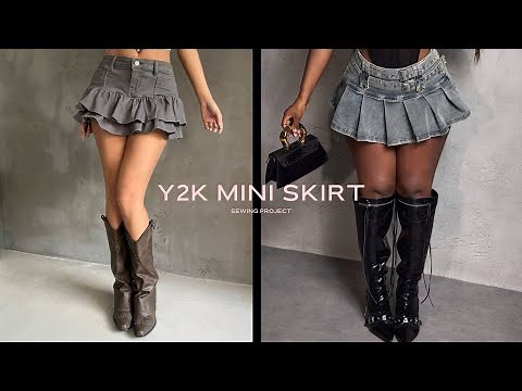 Viral Y2K Denim Skirt (beginner sewing tutorial) | S1 Ep 6
