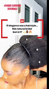 This natural bridal bun delivers effortless elegance—sleek, romantic, and flawless for every bride who wants to glow all day 👰🏾💫 #hairgoddesstutorialsandlifestyle #bridestyle #Hairbun | Hair goddess tutorials and lifestyle