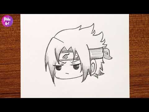 How to Draw Chibi Cute Sasuke Uchiha | Naruto