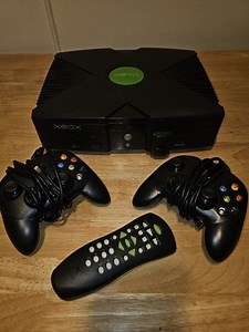 Microsoft Original Xbox Console With 2 OEM Controllers & Cables Tested & Works!! | eBay