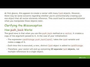 How to Correctly Initialize a Vector of Objects in C+ +