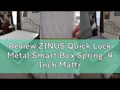 Review ZINUS Quick Lock Metal Smart Box Spring, 4 Inch Mattress Foundation, Strong Metal Structure,