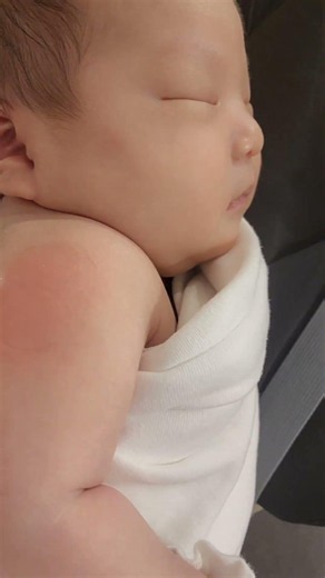 예방접종 맞고 꿀잠 😴💉
