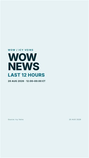Icy Veins recap. 2 stories since the last drop. We only recapped them.Join Lichforge Explorer's League to hang out with Kyle and Macraven on Horde, Thrall. Join us on Discord. More about the League is on Substack. That is where the invite lives.Source: Icy Veins. https://t.co/zp6qTSOjj4
