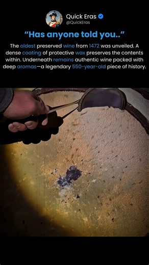 What 550-Year-Old Wine Actually Looks Like🍾 #history #QuickEras #shockingfacts #historyfacts #shorts
