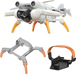 2-in-1 Mini 3 Pro Drone Spider Foldable Heightening Landing Gear Extensions+ Propeller Holder Clip Propeller Strap, For DJI Mini 3 Pro Accessories