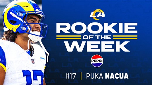 Puka Nacua voted Pepsi Zero Sugar NFL Rookie of the Week for Week 2