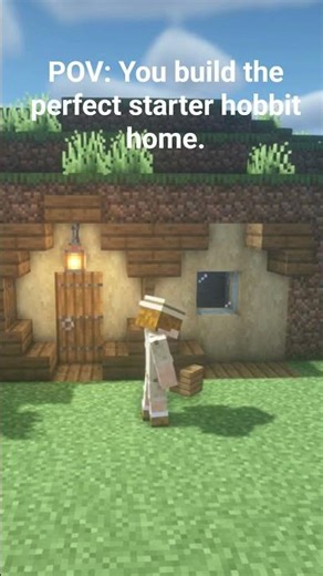 Minecraft starter hobbit home #minecraftbuilding