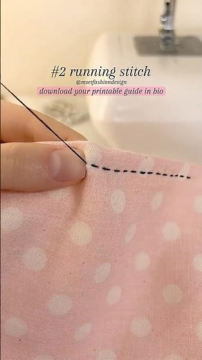 How to sew #2 running stitch - 10 stitches you need to know 🫶