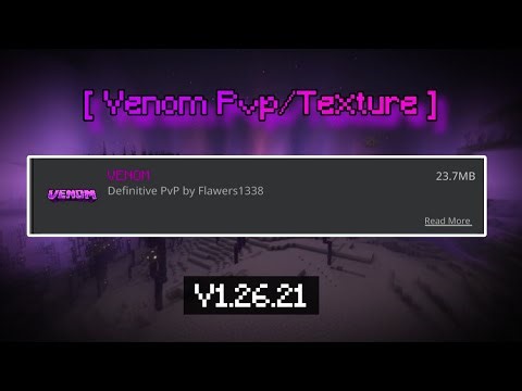 Best PvP Texture Pack For MCPE 1.21+ 🔥 Venom Pack (FPS Boost + No Lag)
