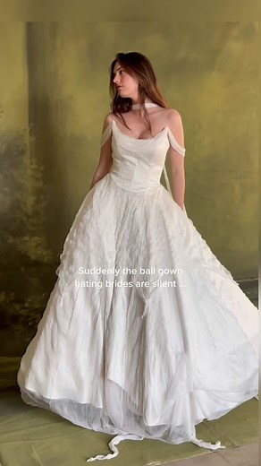 Calling all dramatic brides we have the gown for you! #weddingdress #bride