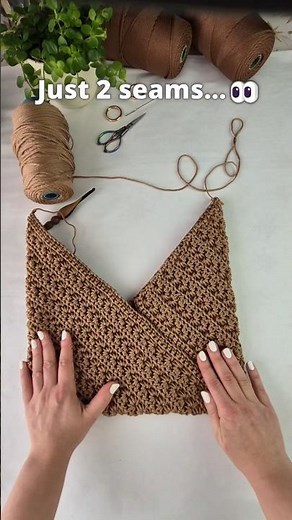 Just 2 Seams… 👀 | Crochet Bag from a Rectangle
