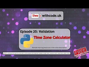 Time Zone Calculator in python: Episode 35 of live.withcode.uk