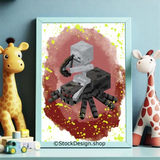 12 Printable Posters: Minecraft-themed Characters Prints Wall Decor Cartoon Poster - Etsy Australia