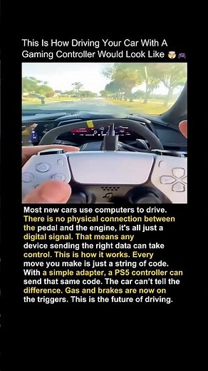 PS5 Controller vs Real Car Controls #shorts #gaming #experiment