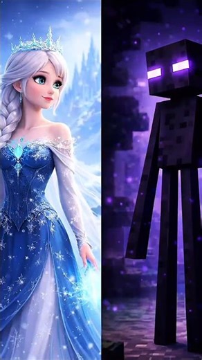 Disney Princesses x Minecraft 🤯 #AI Fusion #Shorts #Disney #aiart #minecraft #cute #viral #princess