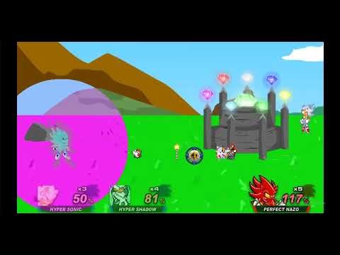 Hyper Sonic and Hyper Shadow VS Perfect Nazo(SSF2)