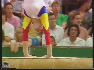 Gabriela Potorac (ROM) - Europeans 1989 - Balance Beam Final