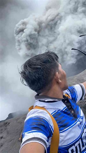 Adventurers Enjoy Dramatic Views atop Dukono Volcano