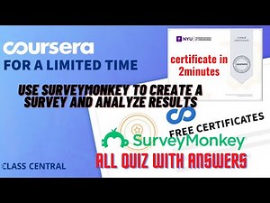 Use SurveyMonkey to Create a Survey and Analyze Results Coursera All Quiz With Answers.