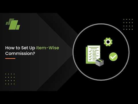 How to Set Up Item Wise Commission ?