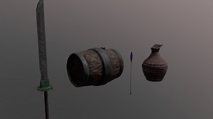 Medieval Props - MyFirstKitbashProject - 3D model by Jordan O'Neill (@GaryThePigeon)