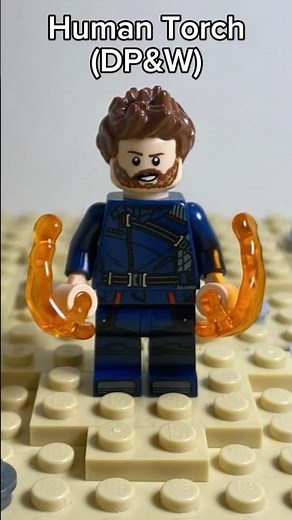 How to build Human Torch (Deadpool & Wolverine) with official Lego parts! #marvel #legocustom