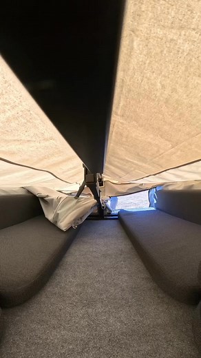 1.5M views · 6.2K reactions | INSIDE a Jumping Jack Trailer as it’s getting set up. #jumpingjacktrailers #ToyHauler #popupcamper #overlanding #TentTrailer | Jumping Jack Trailers | Facebook