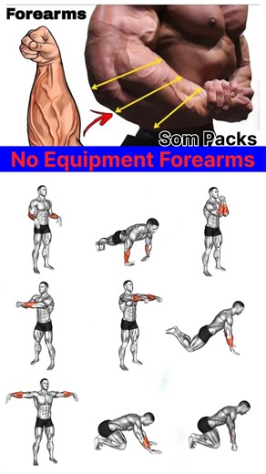 No equipment forearms exercise ✅ #forearmworkout #workout | Som Packs