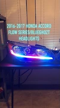 2016-2017 Honda Accord custom LED Flow Series BLUE GHOZT headlights