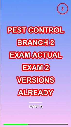 Pest Control Branch 2 Exam Actual Exam 2 Versions