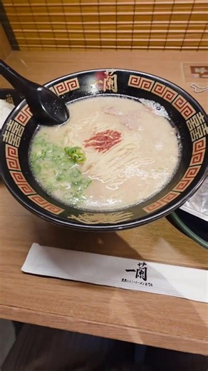 ちょっと久しぶりの一蘭🍜いっぱい食べる気満々で挑んで、しっかりスープまで飲み干してきたお昼ごはん😋#一蘭 #ラーメン #完食 #スープまで飲み干す #お昼御飯のご紹介です