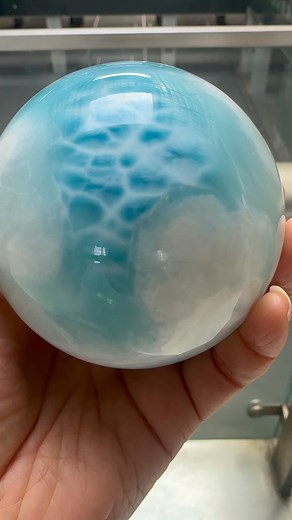 🌊 big Larimar sphere 83mm 🦋🩵💙 | Sara Crystal
